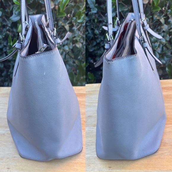 Project Bag! Bally Supra Light Gray Leather and Suede Tote - Picture 3 of 16